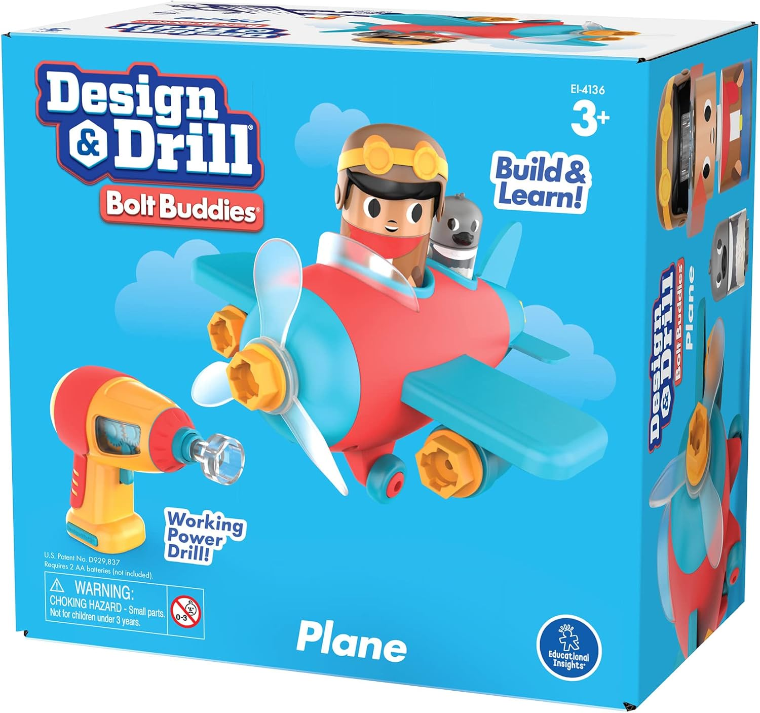 Educational Insights Design & Drill Bolt Buddies Plane image number 2