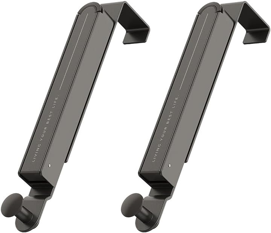 NYGHMY 2 Pcs Folding Clothes Drying Rack over the Door, Foldable Travel Hanger with Retractable Hanging Rod - Space Saving Laundry Solution, Gun Grey image number 5