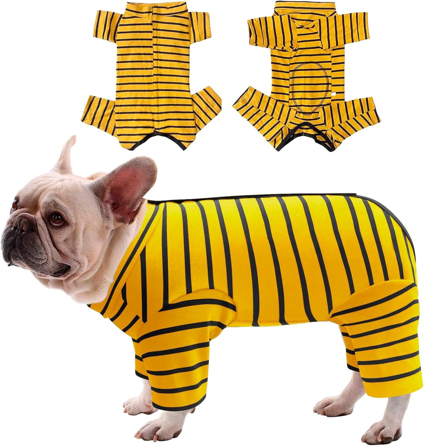 Dolahovy Dog Recovery Suit, Pet Surgery Suit, Puppy Recovery Suit, Dog Surgical One-Piece for Female, Male, Small, Medium, Dogs, Cats (XL, Yellow) image number 5