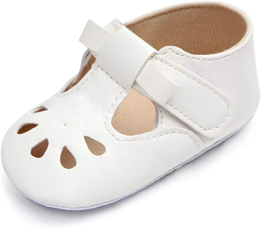 Baby Girls' Retro Leather Button Mary Jane Shoes image number 3