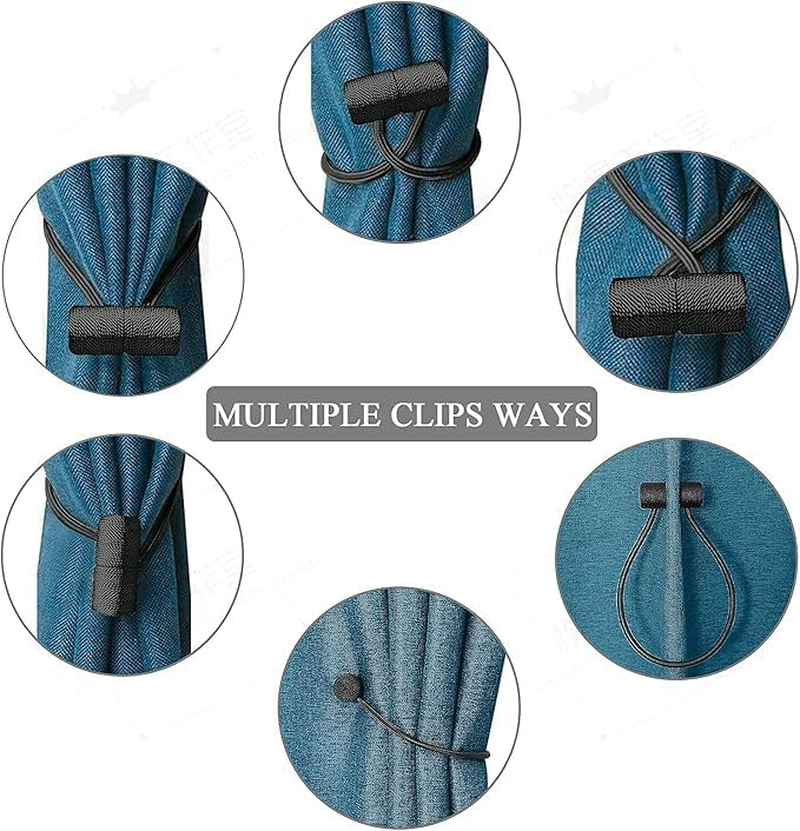 4Pcs Strong Magnetic Curtain Tiebacks Outdoor Elegant Decorative Tie Backs Modern Rope Tiebacks for Drapes Strong Magnet Curtain Holdbacks (Brown) image number 2