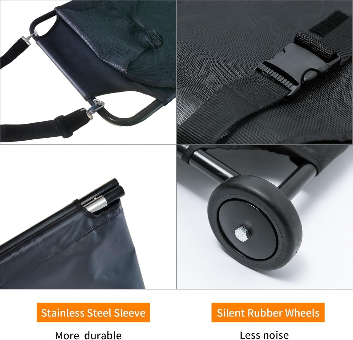 BRIDIOF 250Lbs Dog Stretcher for Large Dogs, 48X26 Inch Dog Trolley with Noiseless Wheels, Dog Emergency Carrier Gurney, Veterinary Rescue Stretcher image number 3