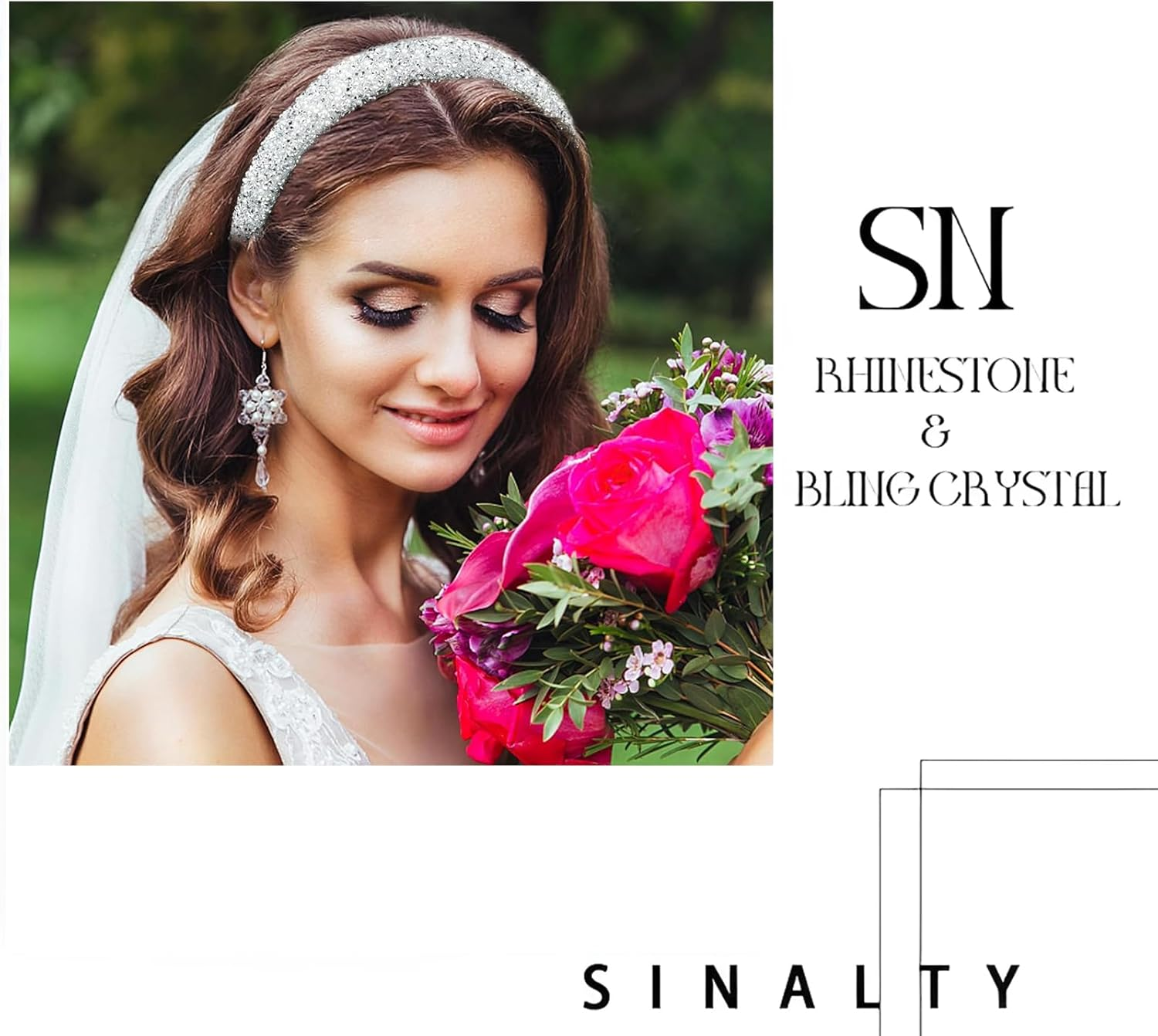 Jga Accessories Women, Bride to Be Headband with Rhinestones, Heart Sunglasses, Set of 2 in Silver and Porcelain White, Perfect for Bride Party and Stag Night