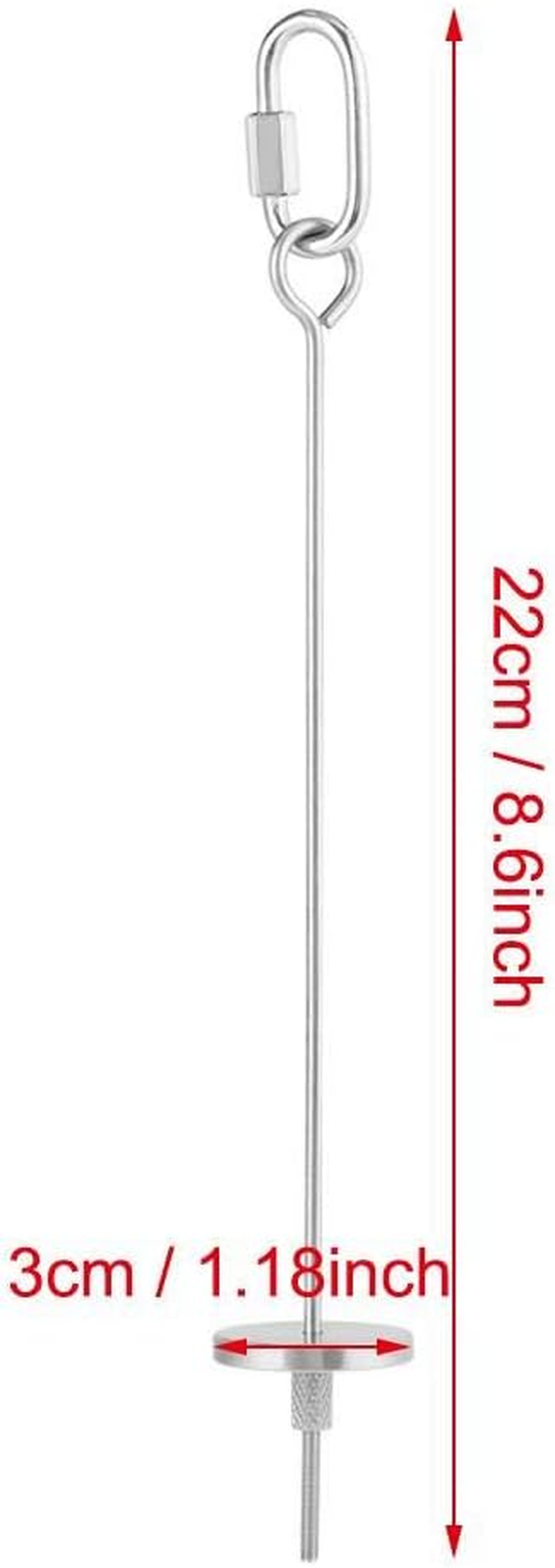 BOROCO Parrot Skewer Stainless Steel Totoro Bird Toy Food Hanging Bird Cage Accessories Feeder for Birds Parrots Budgies Vegetables and Foraging Toy (Large) image number 5