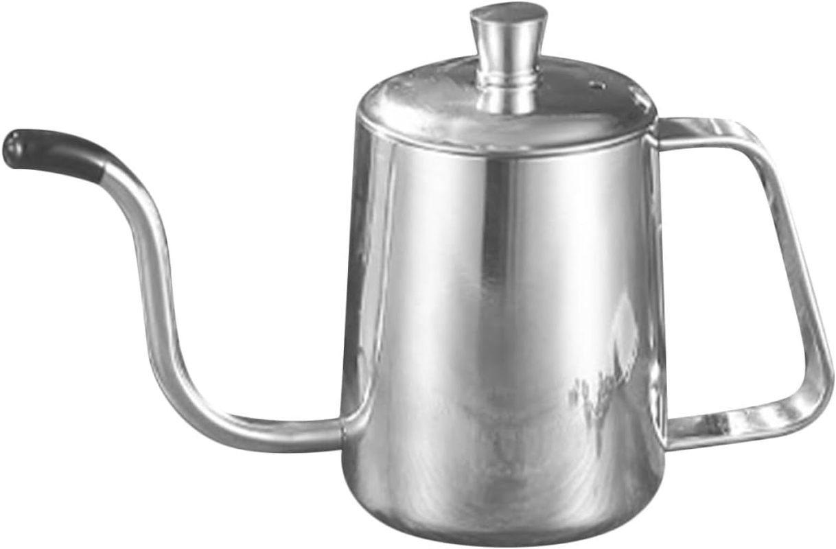 Sewroro Stainless Steel Gooseneck Kettle 600Ml Lid, Long Spout Coffee Pouring Kettle for Office and Home Brewing, Thickened Mini Water Pot for Precision Drip Coffee and Tea image number 4