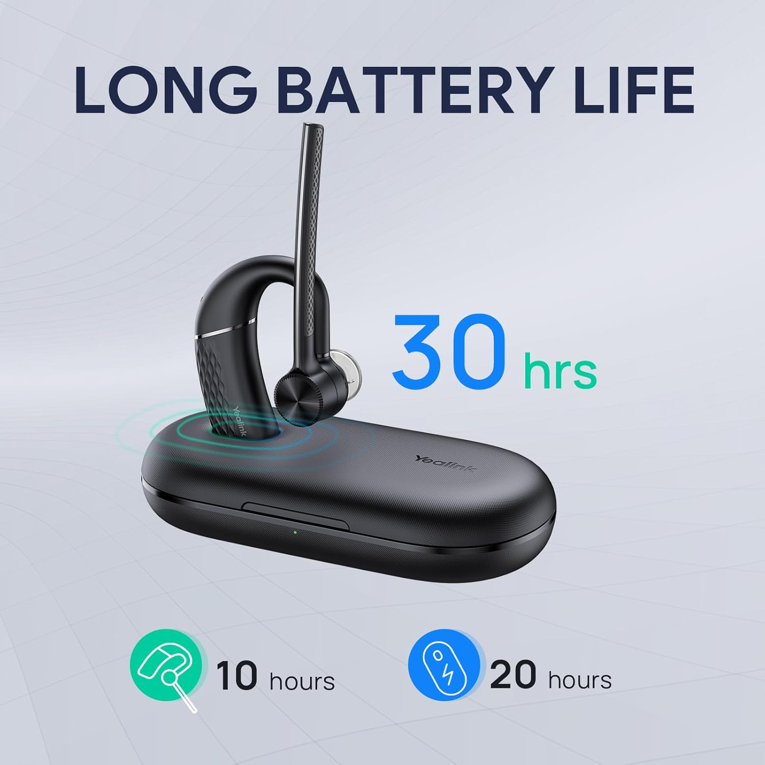 Yealink BH71 Pro Bluetooth In-Ear Mono Headset - Teams Certified BT51-A / 4-Mics Noise Cancellation/Light Weight 18G / up to 40M Distance/Up to 10-Hour Talk-Time [BH71 PRO] image number 3