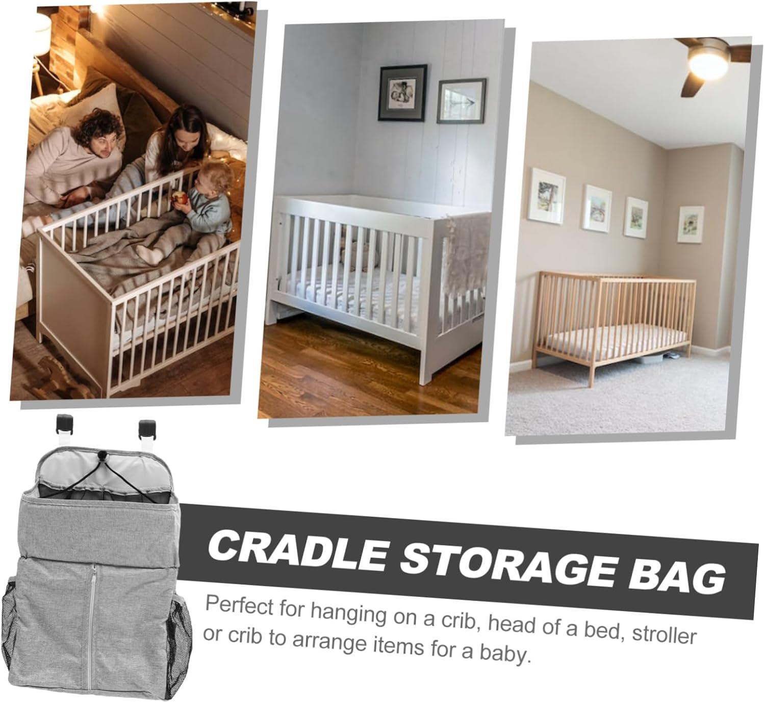 Bag Diaper Bags for Newborn Organize Baby Nappies Items Storage Hanging Bag Partiti image number 3