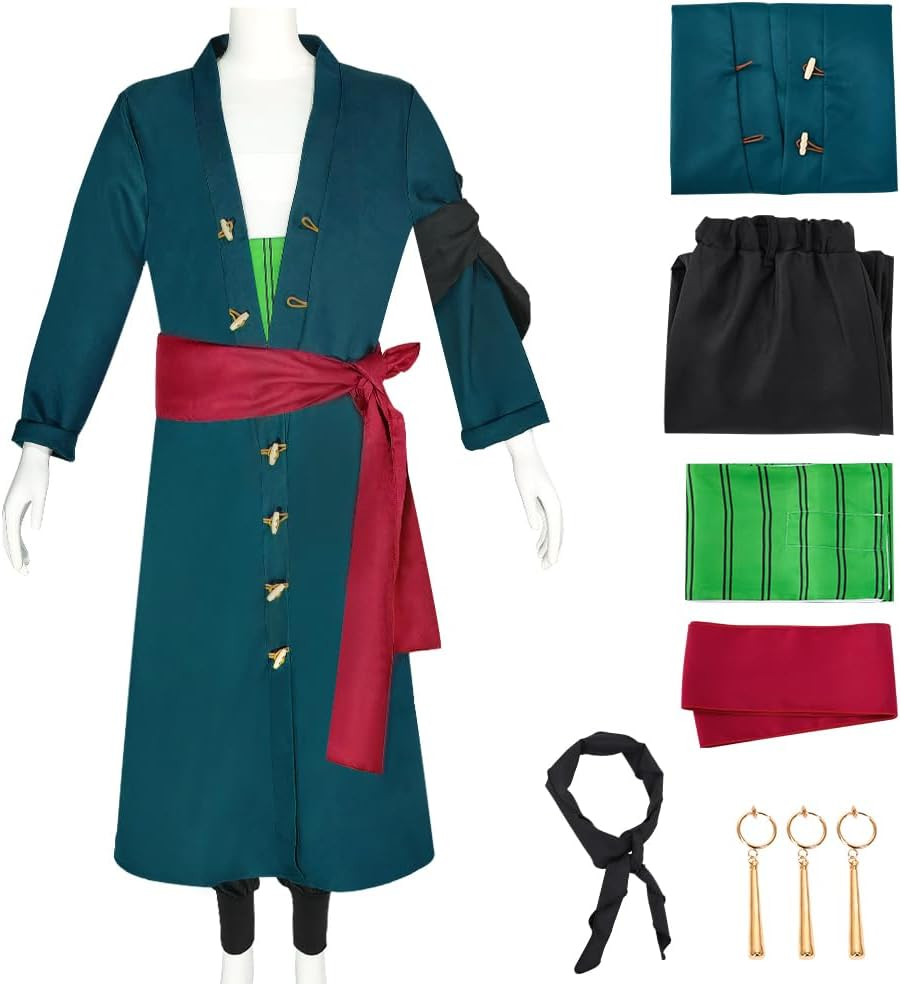 Slowton Kids Kimono Costume Cosplay Outfits Set Halloween Uniform Jackets Costume for Kids Adult image number 5