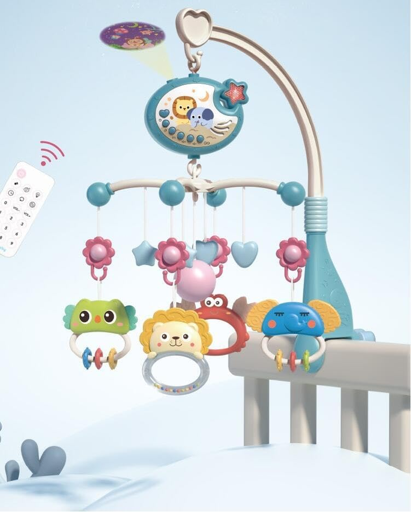 Baby Crib Mobile for Crib with Music and Lights, Remote,Moon and Star Projection, Baby Crib Toys for Boys Girls image number 3