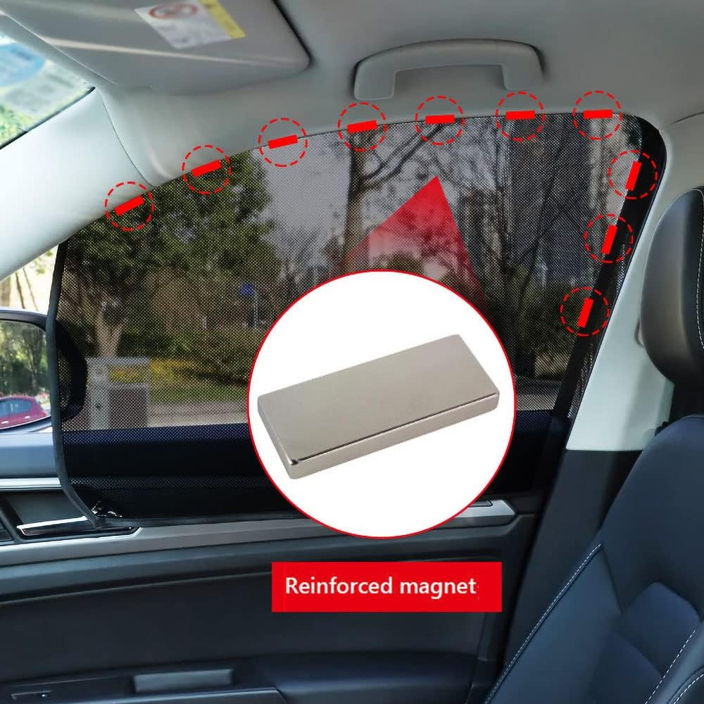 Magnetic Car Window Sun Shade UV Protection Front+Rear Side Window Curtain Cover image number 1
