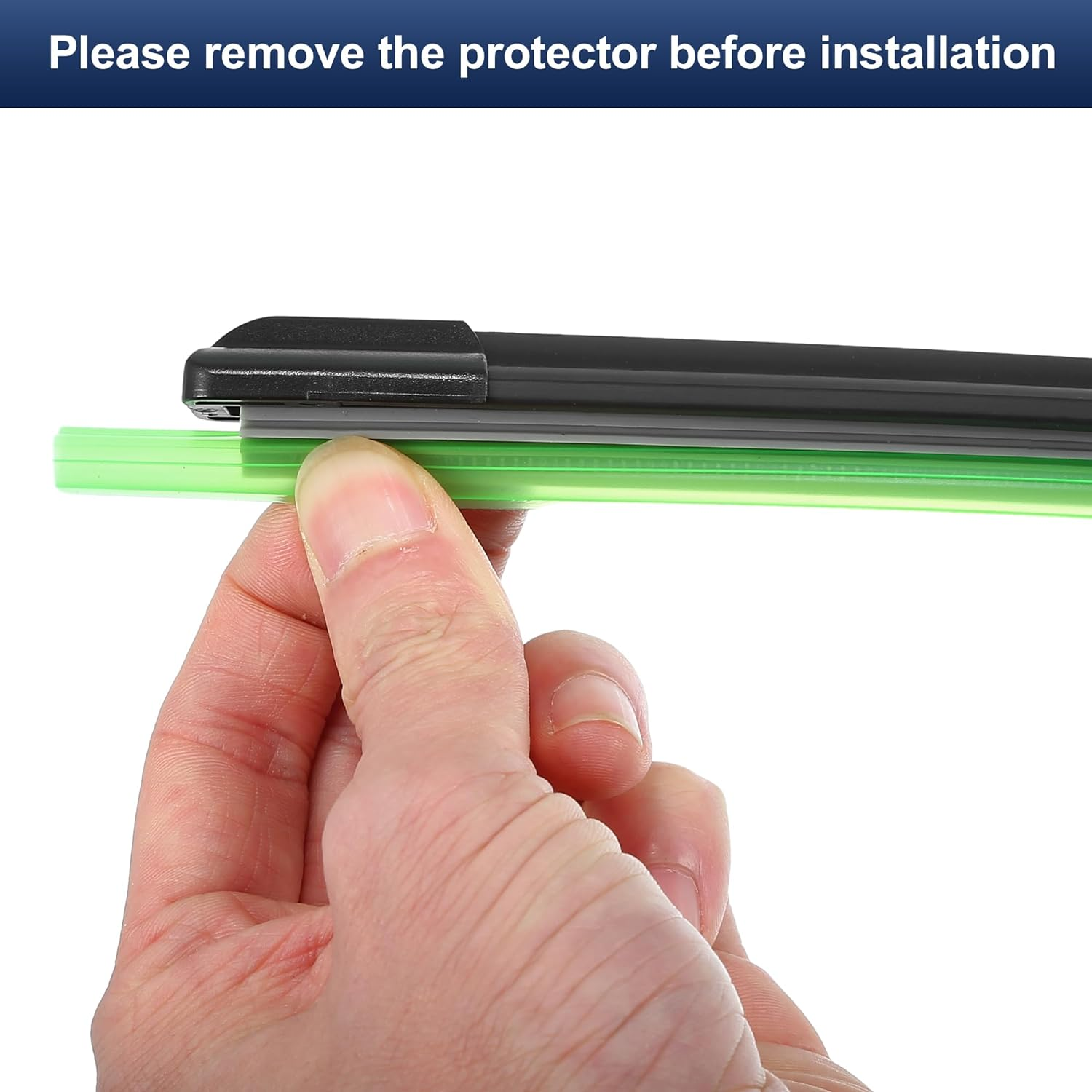 X AUTOHAUX 2Pcs 26"+17" Silicone Front Windshield Wiper Blade for Nissan Qashqai J11 2013-2020 Windscreen Wiper OE Replacement Set All-Seasons J/U Hook image number 3