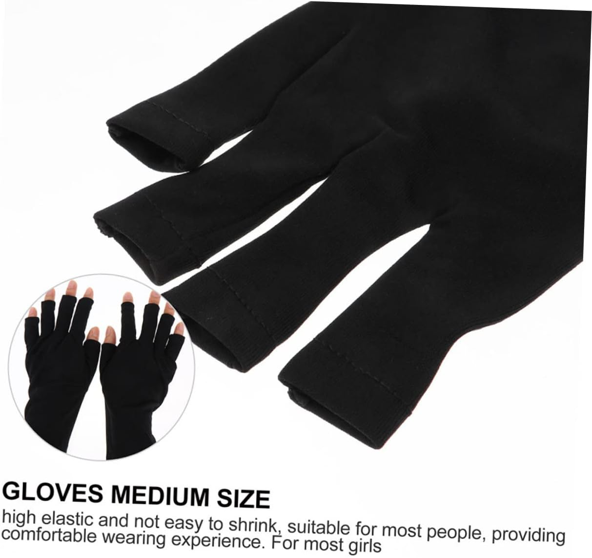 PACKOVE Uv Gloves for Gel Nails Sun Protection Gloves Tactile Sensitivity for Nail Art and Mobile Use image number 5