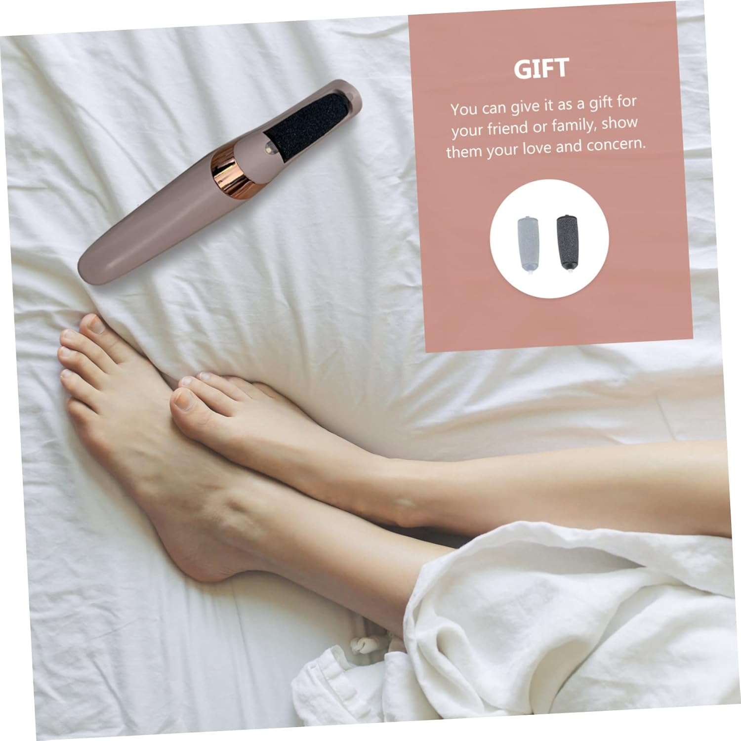 WOFASHPURET 6Pcs Foot Grinder Replacement Heads Pedicure Tools Replacement Rollers Foot Exfoliator image number 2