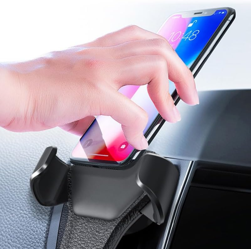 Gadpiparty Automobile Air Vent Phone Holder Black One-Hand Operation Car Mobile Stand with Automatic Clamp for GPS Navigator and Smartphones image number 6