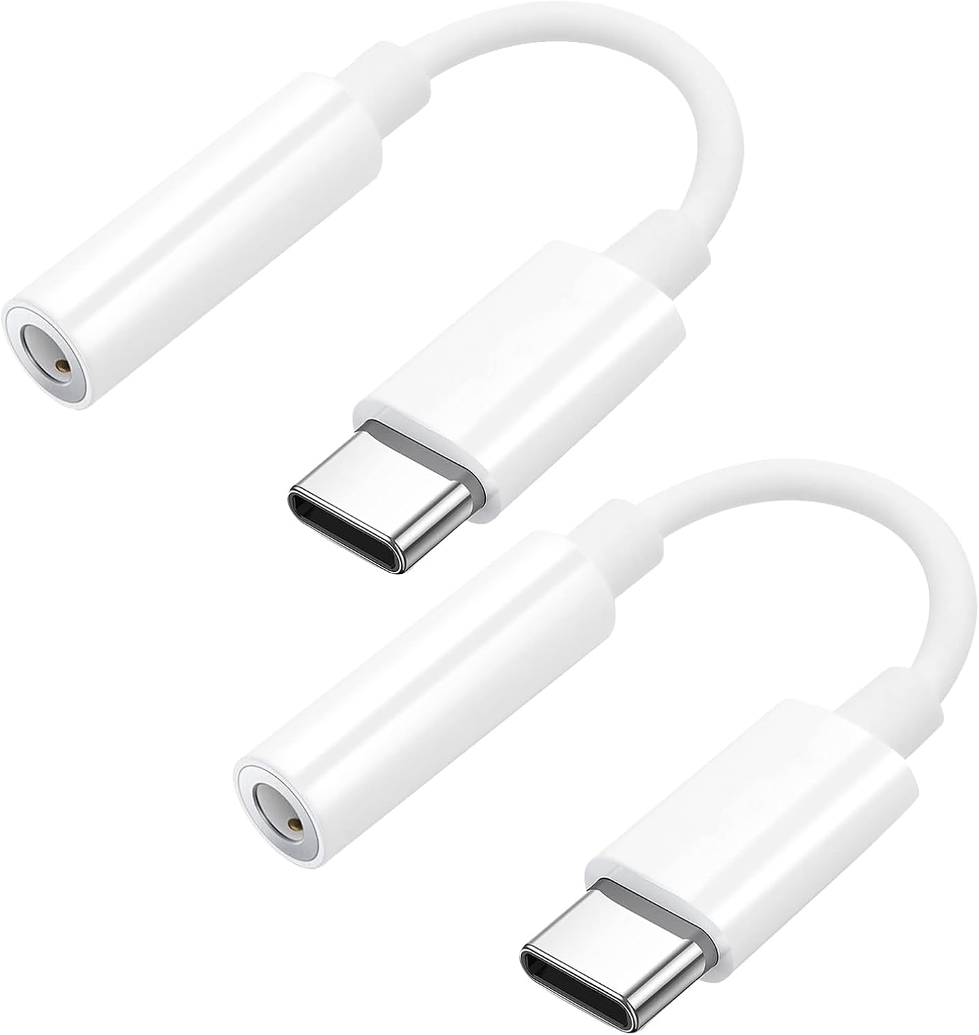 Mizoxy 2 Pack USB Type C to 3.5 Mm Female Headphone Jack Adapter, USB C to Aux Audio Dongle for Iphone 16/15 Pro/Max/Plus, Samsung Galaxy S23 S24 Ultra, Note 20, Ipad Pro