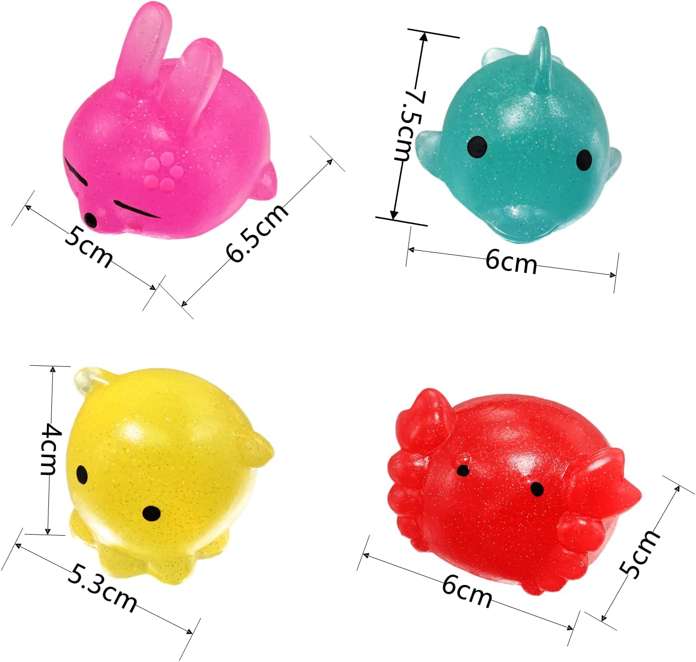 Ganjiang 8 Pack Mochi Squishy Toys image number 3