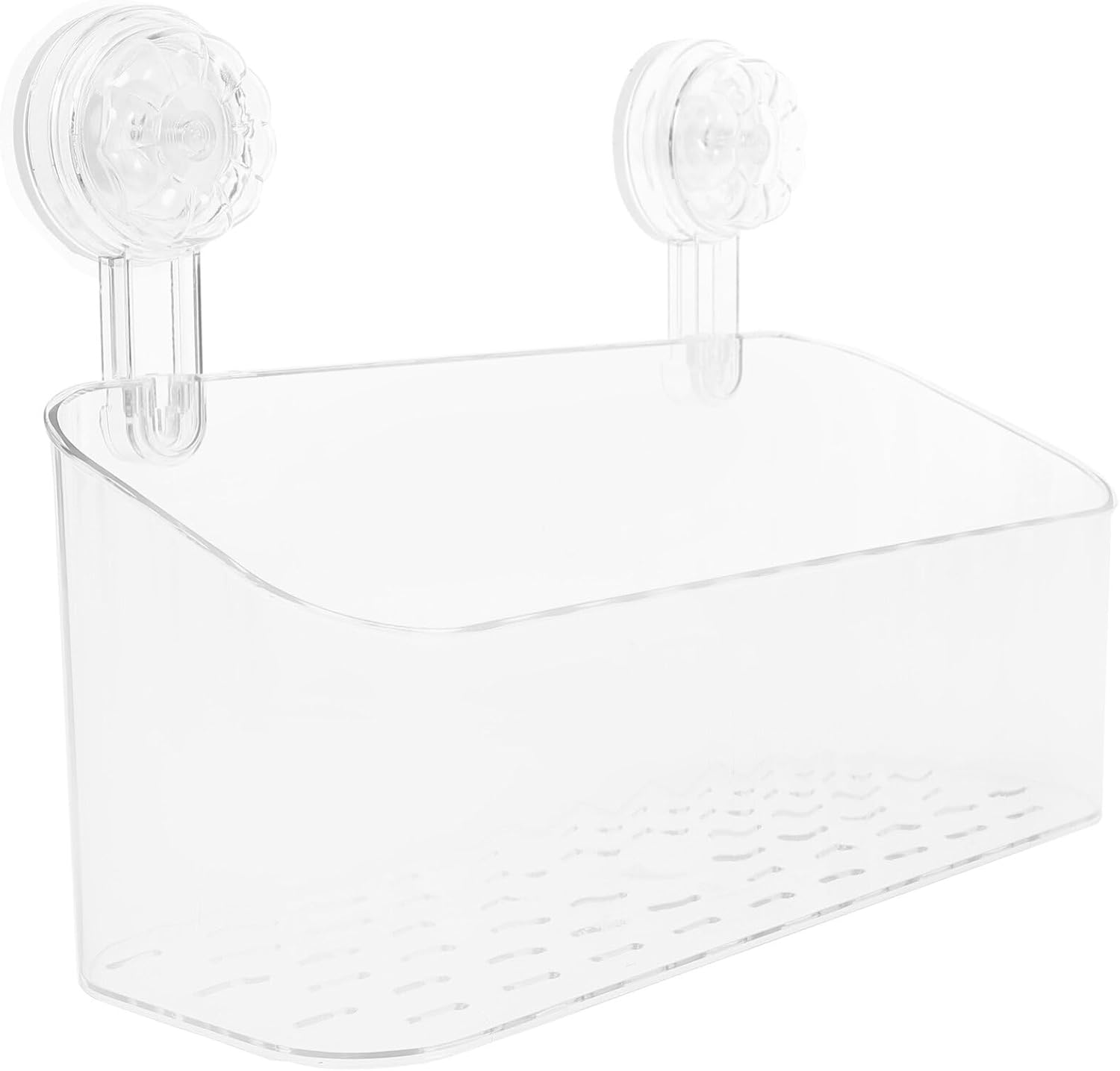 Alipis Bathroom Storage Organizer Suction Cup Hanging Shelf Wall-Mounted Soap Holder image number 4