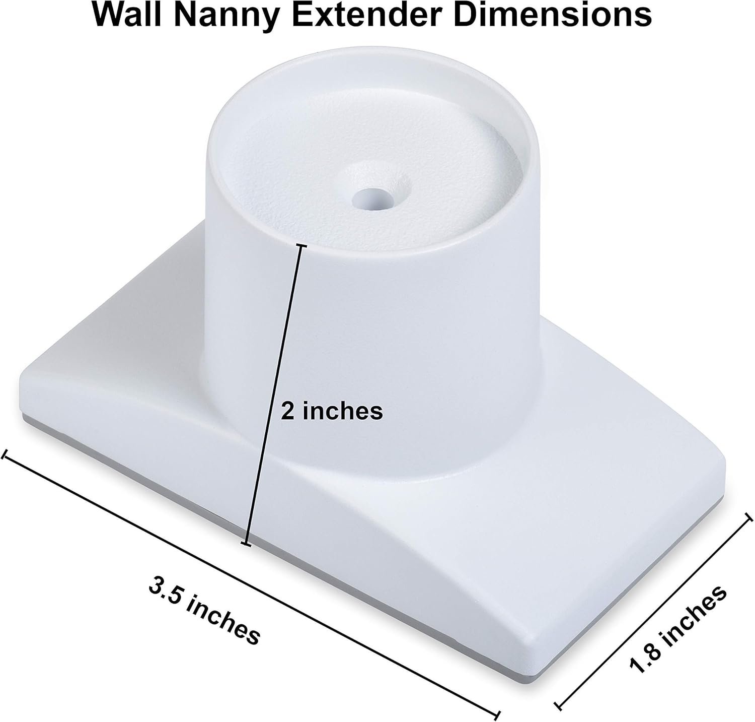 Wall Nanny Extender - 4 Inch Baby Gate Extension (Made in USA) Extends Pressure Mounted Gates + Protects Walls + Stabilizes Gate - for Child, Pet & Dog Gates - Works on Stairs - 4 Pack Wall Protector image number 3