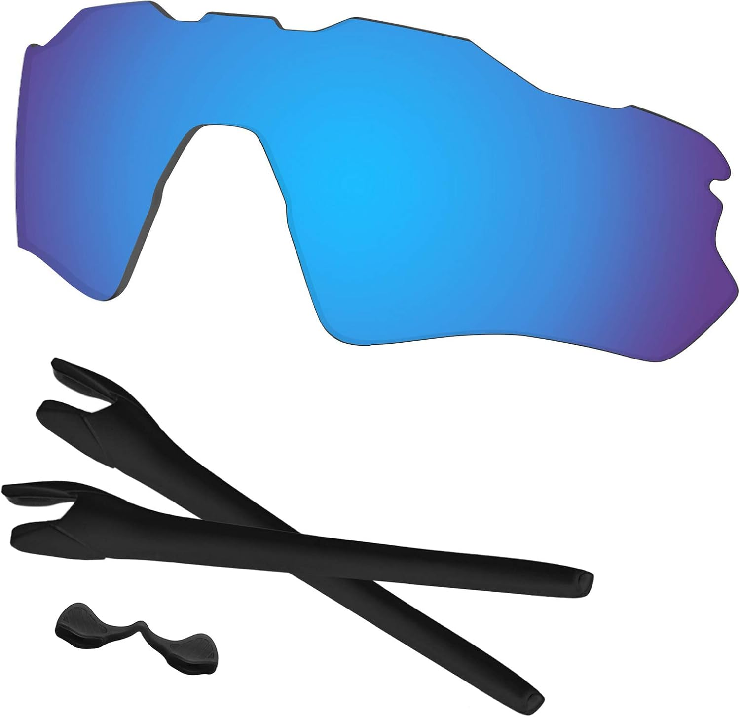 Predrox Radar EV Path Lenses & Rubber Kits Replacement for Oakley Sunglass OO9208 Polarized