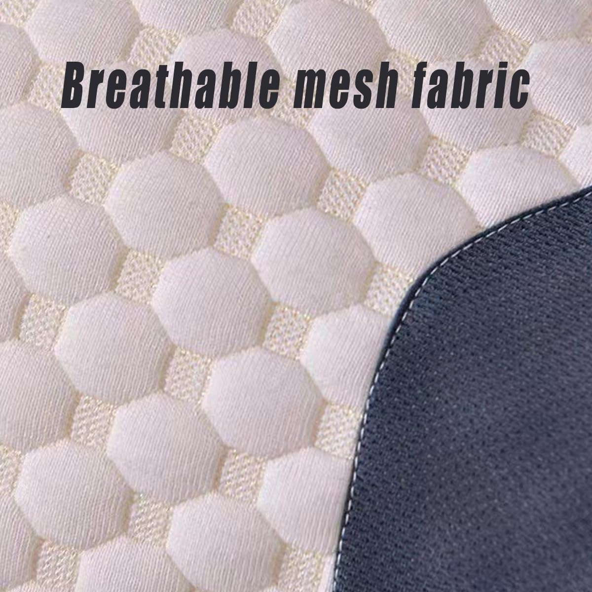 AIMALL 1 or 2 X Orthopedic Contour Pillow, Anti-Bacterial Cervical Support, Polyester Fiber Filled, Knitted Fabric Cover, 18.9X29.1 Inches image number 5