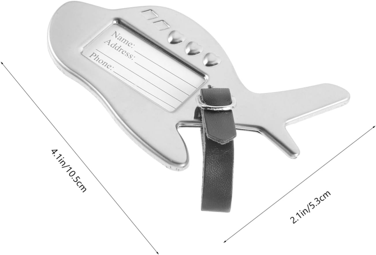 BESTYASH 3Pcs Metal Luggage Tag Suitcase Name Tag Luggage Boarding Travel Label for Suitcase image number 4