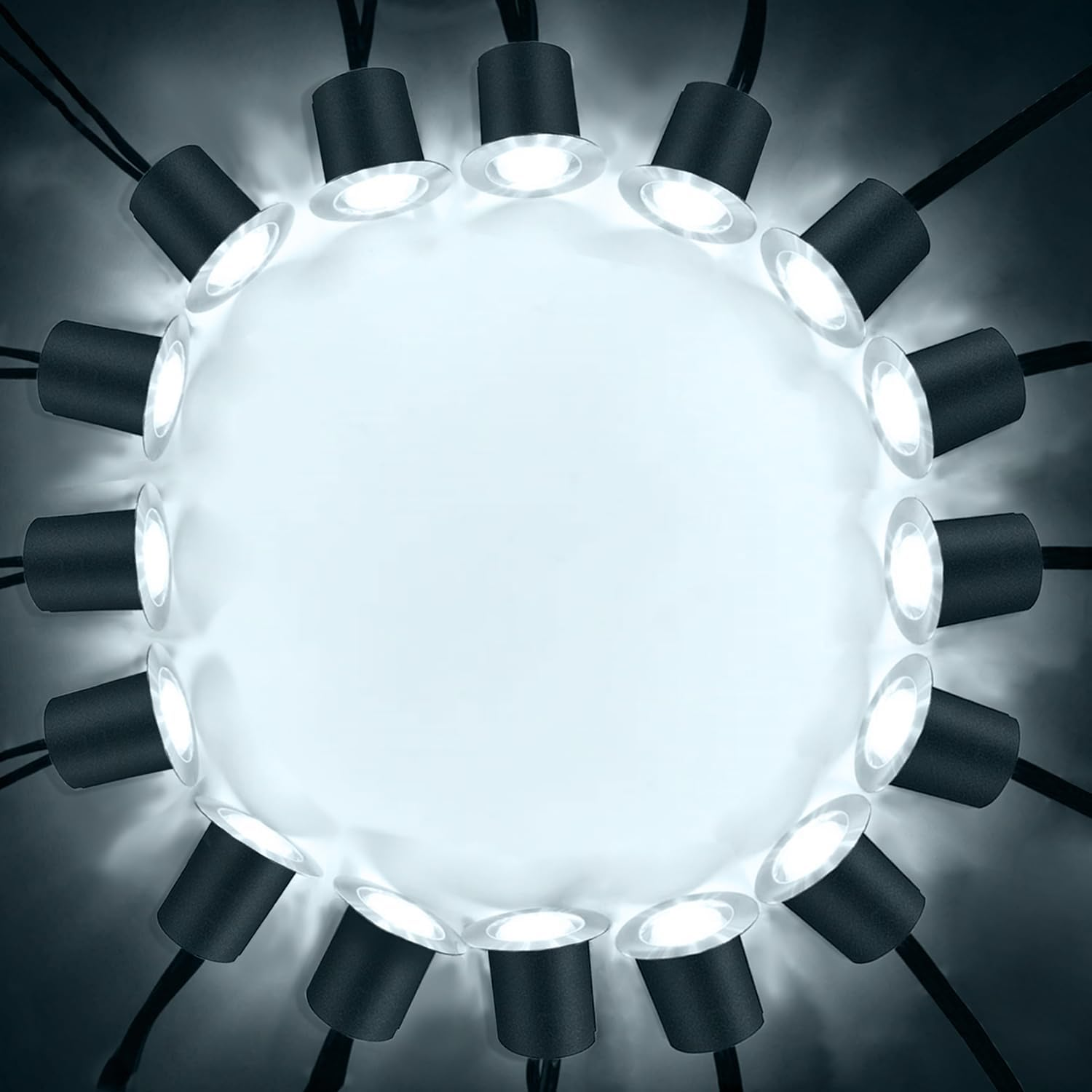 Arotelicht 16Pack LED Deck Lights, IP67 Waterproof Recessed Spotlight with Protecting Shell &Oslash;32Mm, Low Voltage Decking Lights for Outdoor Garden Patio Step Plinth and Indoor Kitchen Floor