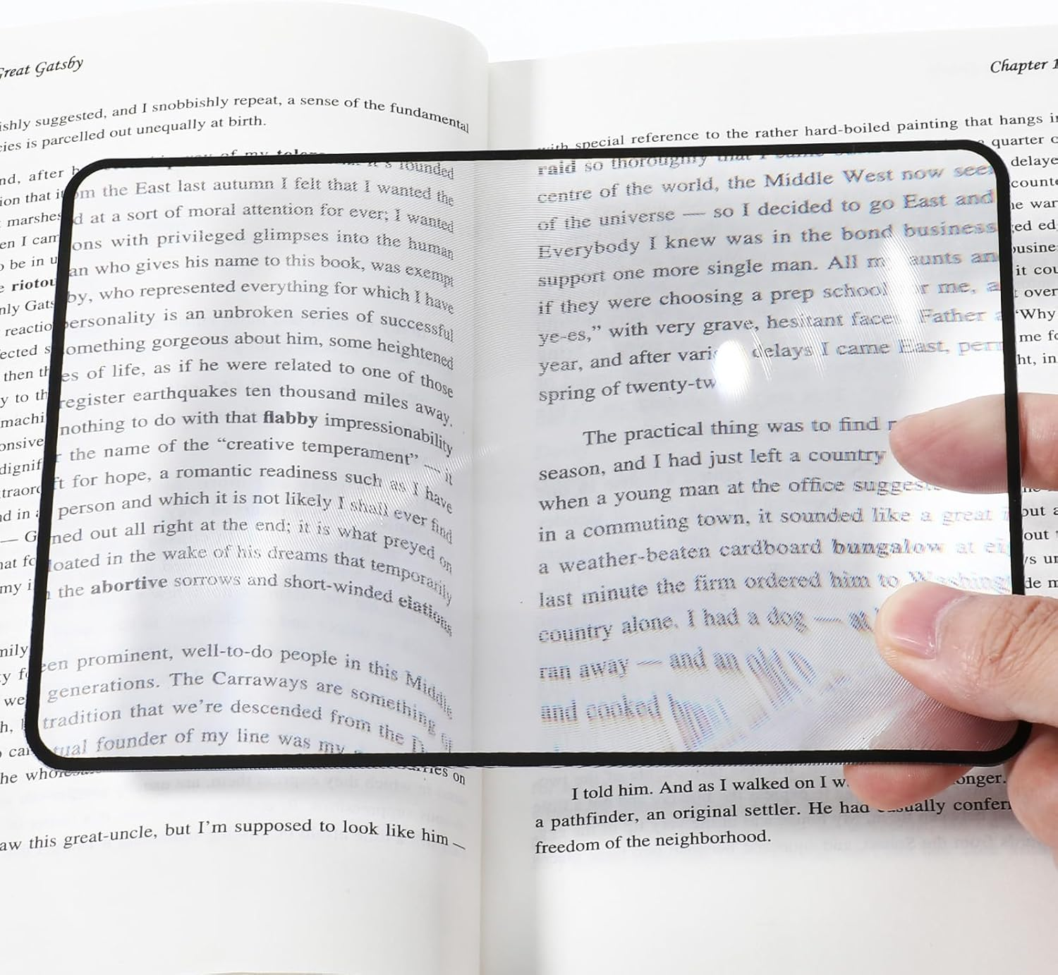 4Pcs Page Magnifying Sheet 3X Lightweight Optical Plastic Glass, Reading Magnifier with Handy Card Size Magnifier Lenses, Fresnel Lens for Seniors Reading Maps Books Bible Magazines image number 1