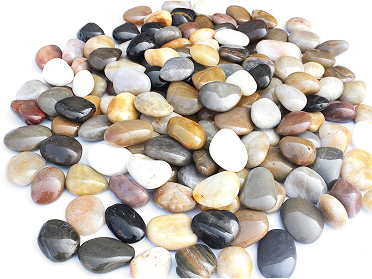 Pebble Natural Decorative Polished Decorative Stones Natural Pebble Gravel for Garden Stones 2-4 Cm 900 G Pebble Garden/Aquarium/Plant Decoration image number 4