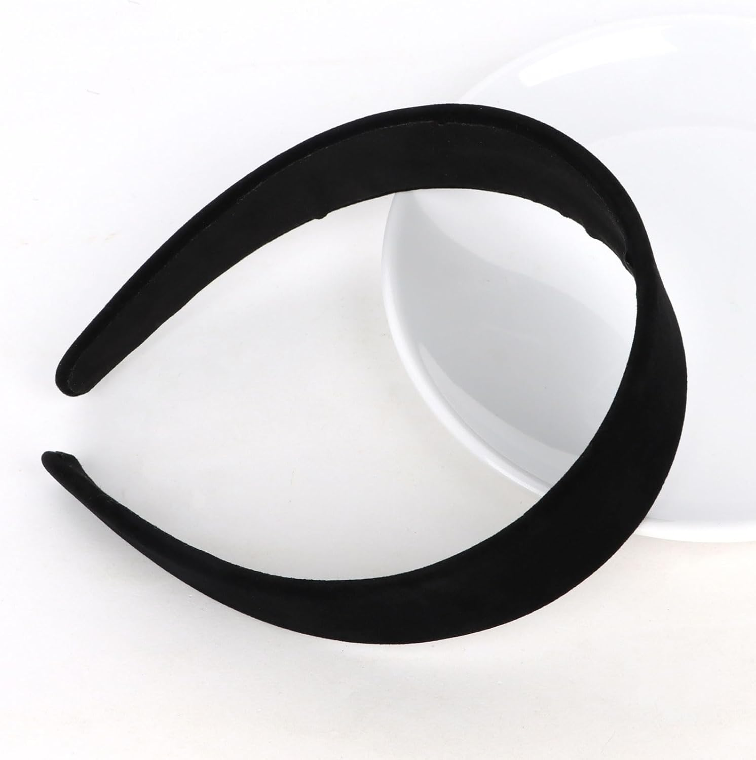 KIUEZIR Black Wide Headband Women'S - Extra Wide Vintage Headband with Non-Slip Velvet Lining, Soft & Comfortable Headband for Women & Adults, Office & Everyday Life, Hair Accessories Women'S Festival image number 5