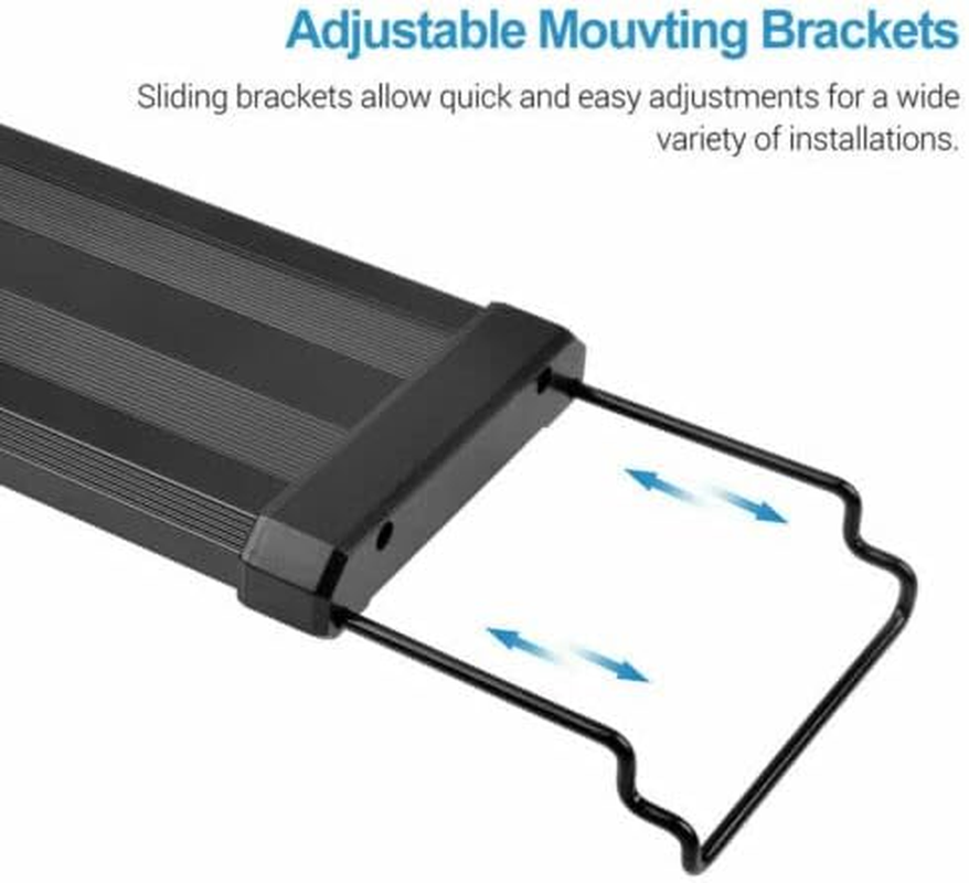 ZHIQU 90CM LED Aquarium Light, Full Spectrum, Blue & White, Aluminium, High Efficiency, 64.5W, 110-240V AC, Pole Mount, Indoor Use image number 3