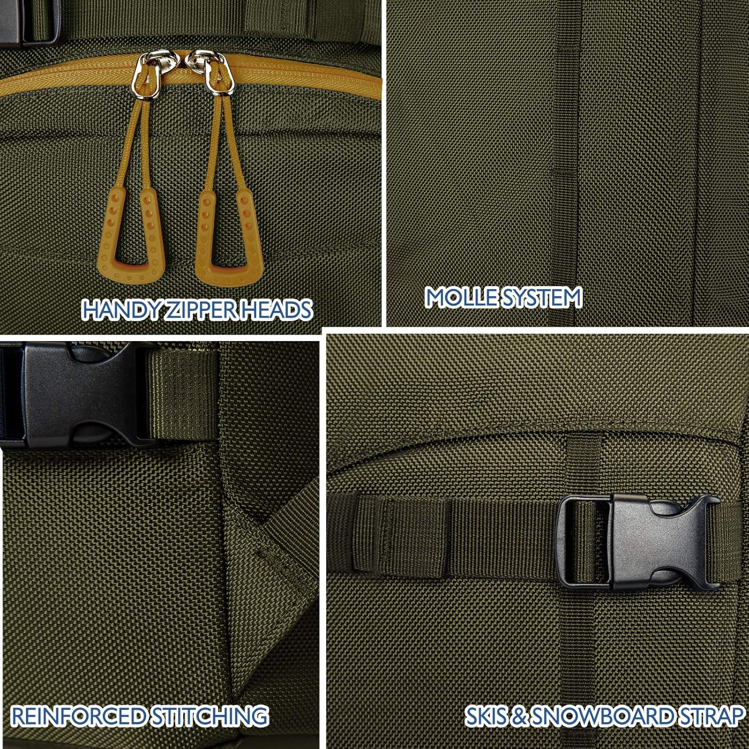 Unigear Ski Boot Bag, 55L Ski Boot Travel Backpack for Ski Helmet, Goggles, Gloves, Skis, Snowboard & Accessories image number 5