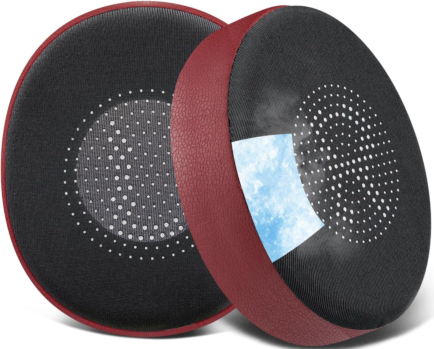 SOULWIT Cooling Gel Earpads Replacement for Jabra Evolve2 65 (Evolve 2 65MS 65UC MS Uc)/Evolve2 40 (40UC 40MS Usb)/Elite 45H On-Ear Wireless Headset, Ear Pads Cushions with Ice Silk Fabric - Black