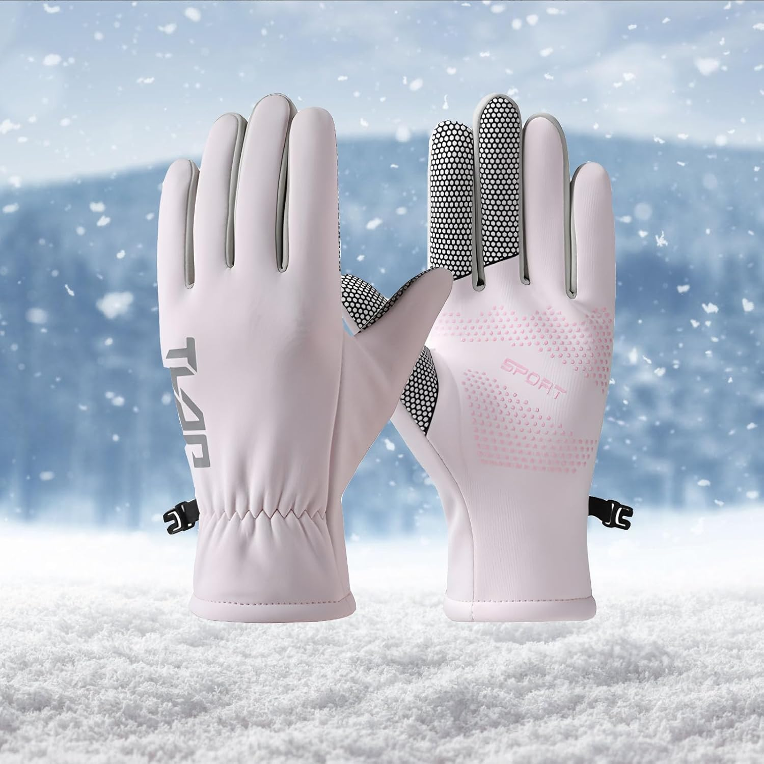 HDBHBH Waterproof Ski Gloves for Women - Winter Warm Snow Gloves, Touchscreen Fingers for Snowboarding, Snowmobile, Cold Weather - Anti-Slip Grip for Skiing & Outdoor Sports image number 6