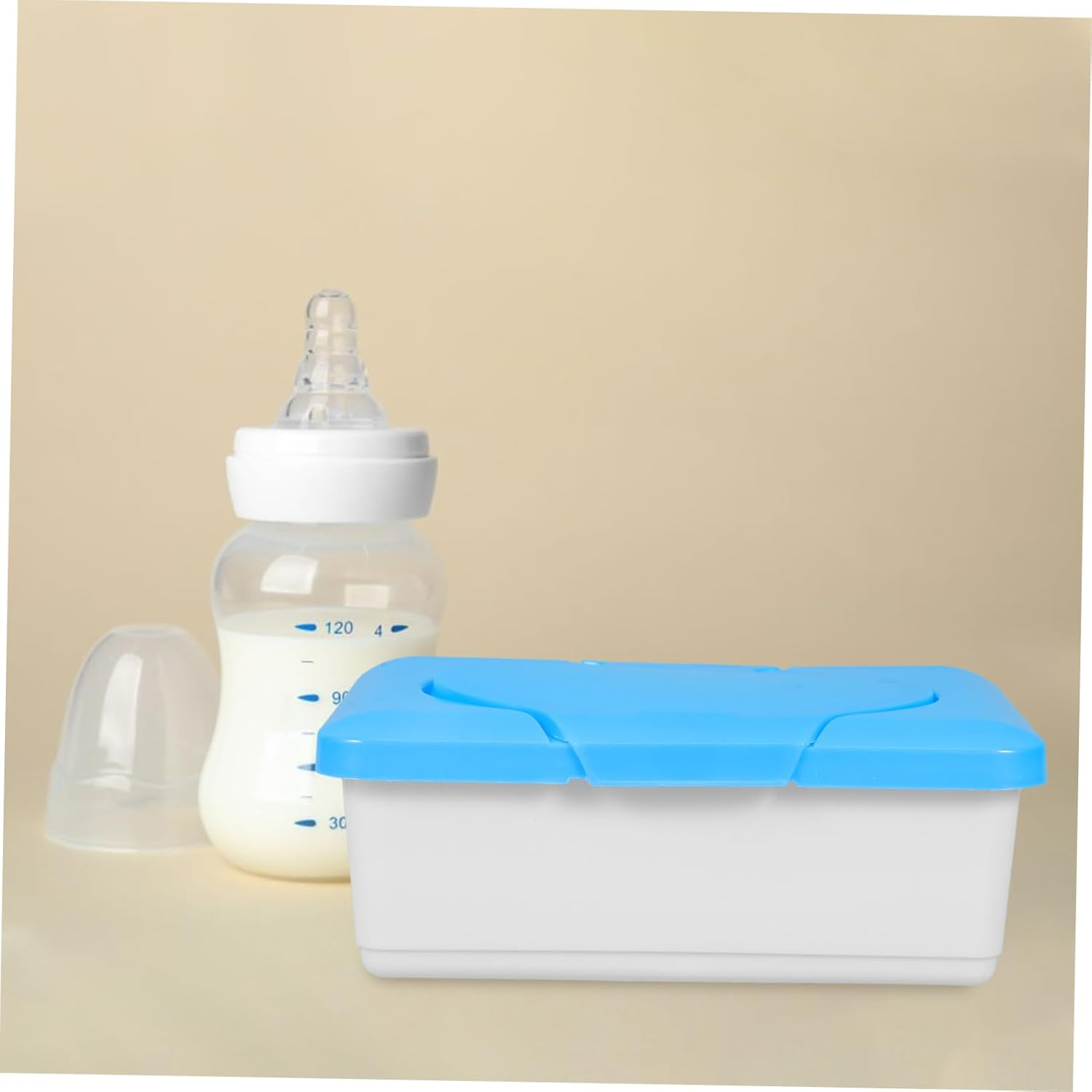 2Pcs Cleansing Towel Box Portable Refillable Wipes Holder Lid Travel Tissue Box for Home Bathroom Plastic Dispenser image number 1