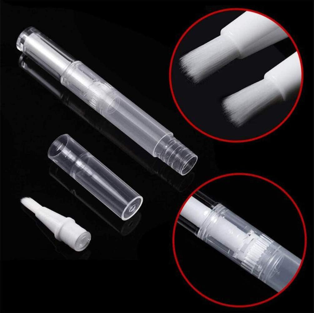 5Pcs 3Ml Transparent Twist Pens Nail Twist Pens Empty Transparent Nail Oil Pen with Brush Empty Cuticle Oil Pen Cosmetic Container Pen for Lip Gloss Teeth Whitening Liquid image number 4