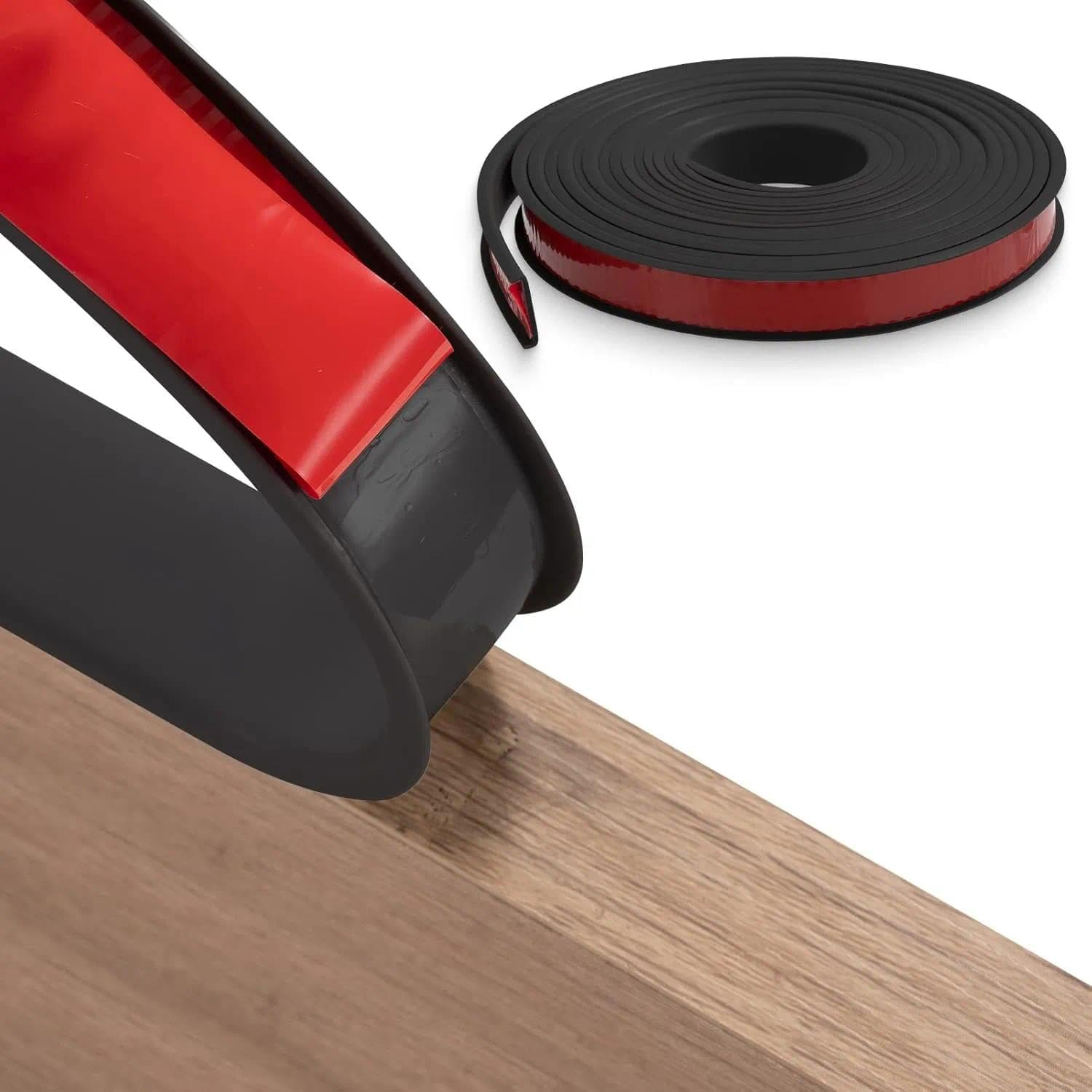 U-Shape Flexible Furniture Edge Banding,5Mx16Mm Black TPE Self Adhesive Edging Trim DIY Furniture Veneer Edging Tape Edge Strip Worktop Cabinets Table Shelves 16Mmx5M image number 3