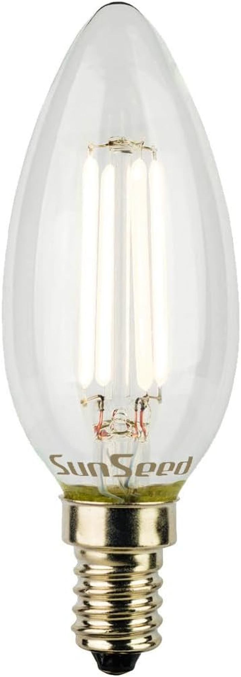 SUNSEED 10X White Filament LED Candle Light Bulb E14 6 W Replaces 60 W Neutral White 4000 K - Pack Of 10 - 4000 K Neutral White image number 4
