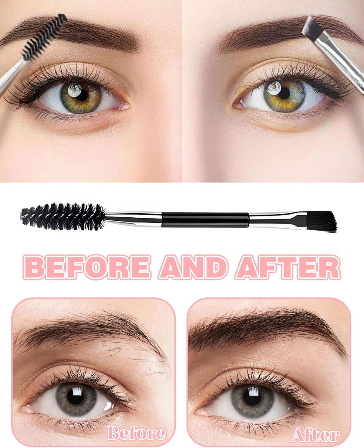 KEMUZ 6 Pieces Portable Tweezers, Professional Stainless Steel Tweezers, Eyebrow Plucking, Stainless Steel Tip Tweezers, Eyebrow Plucking, for Removing Blackheads, Ingrown Hair, Eyelashes image number 1