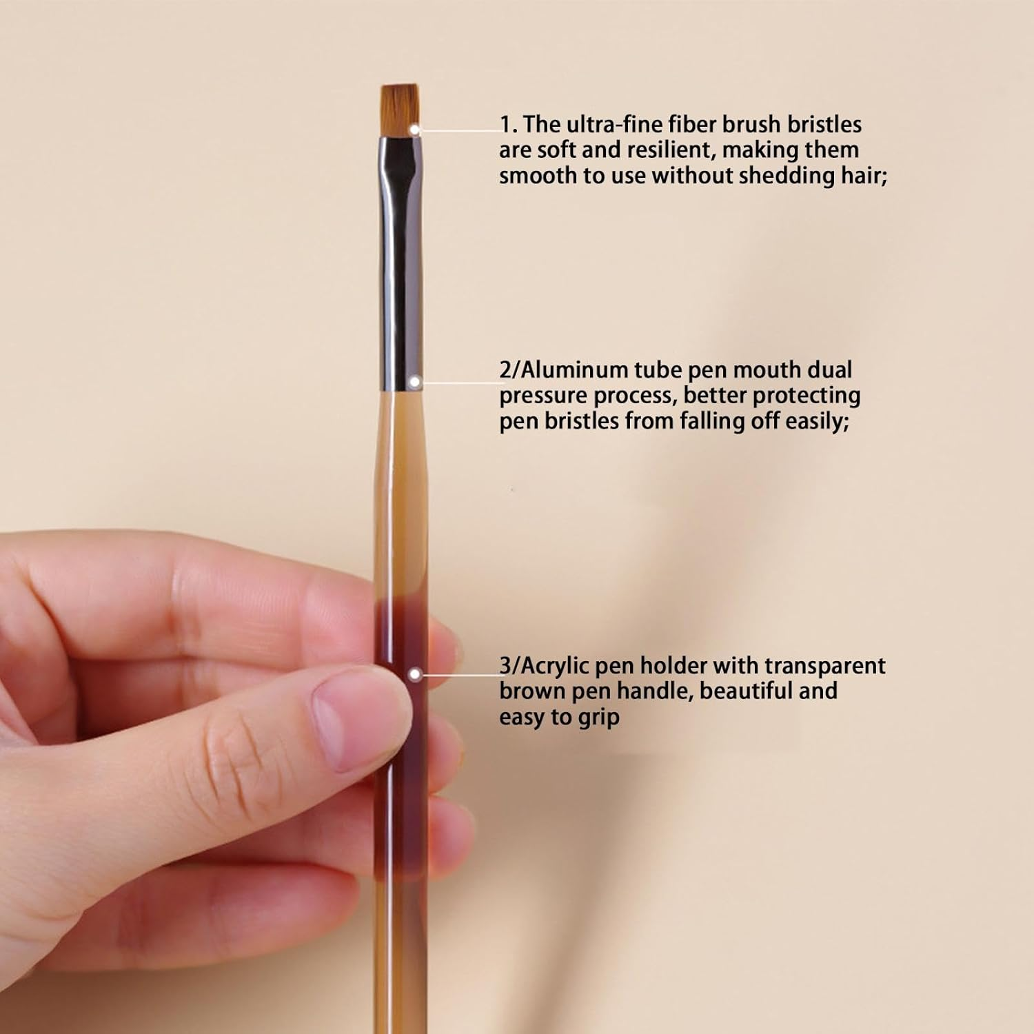 Nail Design Brushes - 9X Nail Design Painting Brushes | Nail Liner Brush for Home Salon Use, Nail Polish Brushes, Tool Set image number 3