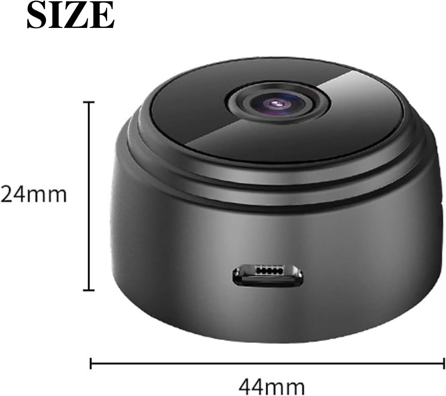 Magnetic Mini Camera, Mini Camera Wireless, the Secret Smart Miniwireless Cameras, with Night Vision, 1080P HD Hidden Cameras with Audio Indoor/Outdoors Wireless (Black,5Pcs) image number 7