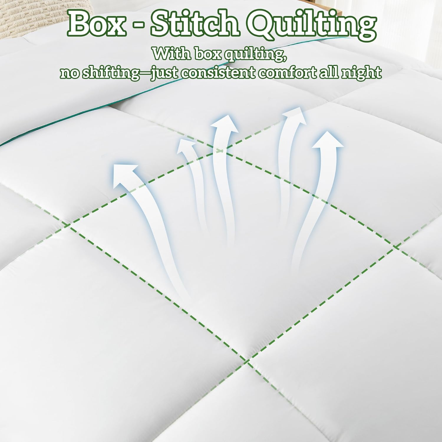 LINENOVA Bamboo Quilt Queen Size - 500GSM Extra Cosy All Season Doona, Breathable and Soft Duvet, Hypoallergenic and Anti-Bacterial, Ideal for Cooler Nights, Machine Washable (210X210Cm) image number 6