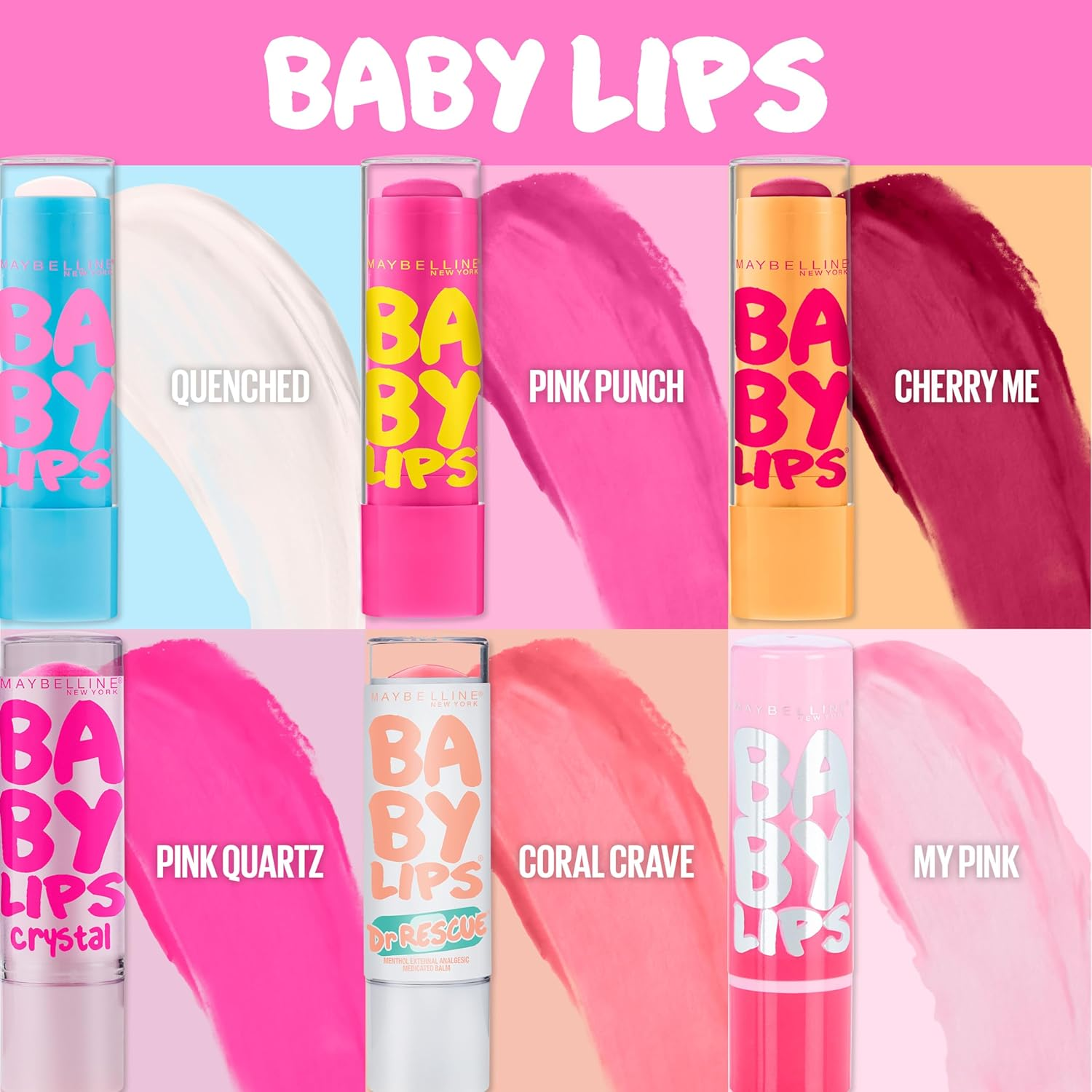 Maybelline New York Baby Lips Moisturizing Lip Balm 3-Pack, Lip Care Essentials, 3 Shades image number 3