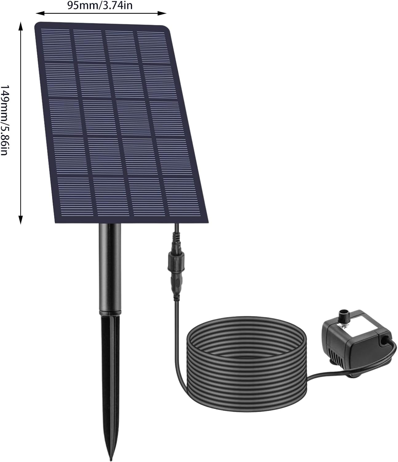 Solar Oxygen Pump - Quiet Pond Aerator, Water Filter Bubbler, Efficient Eco Friendly Circulation Tool | Weatherproof Portable Air Oxygenator for Fish Tanks Gardens Fountains Pools Patio Greenhouse image number 3