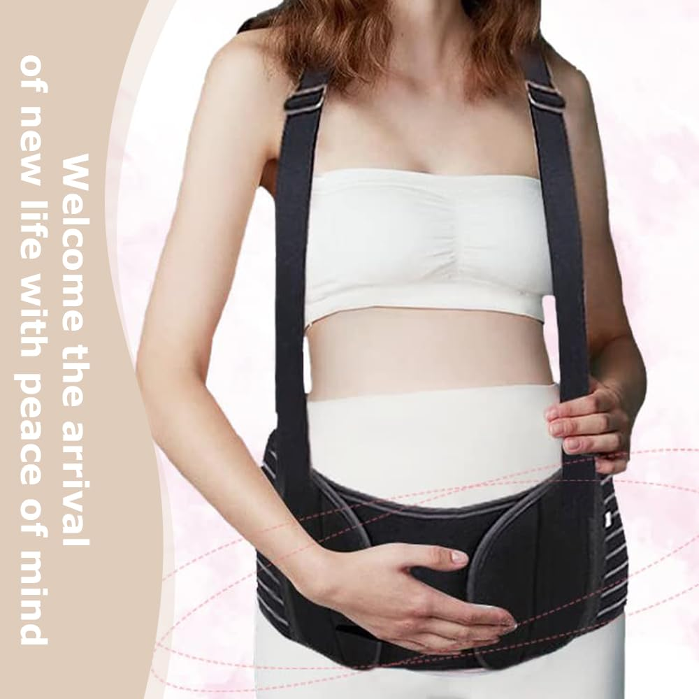 Breathable Abdominal Binder/Prenatal Maternity Belt ，Maternity Belt Wrap & Adjustable Belly Band ，Maternity Support Belt,Suitable for Mid Pregnancy and Postpartum image number 3