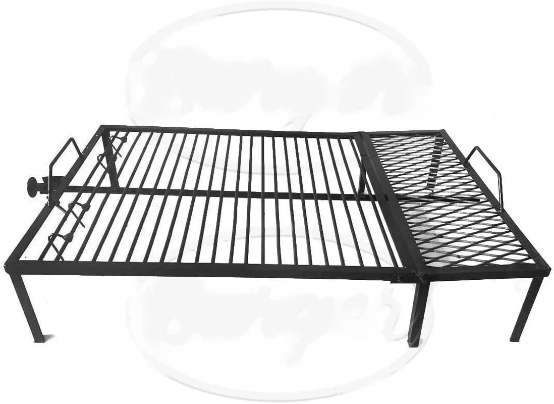 Premium Argentine Grill - Iron Argentina Grill - BBQ Parrilla Asador- Grill with Built-In Stake + Brazier (40 X 20 Inches) image number 1