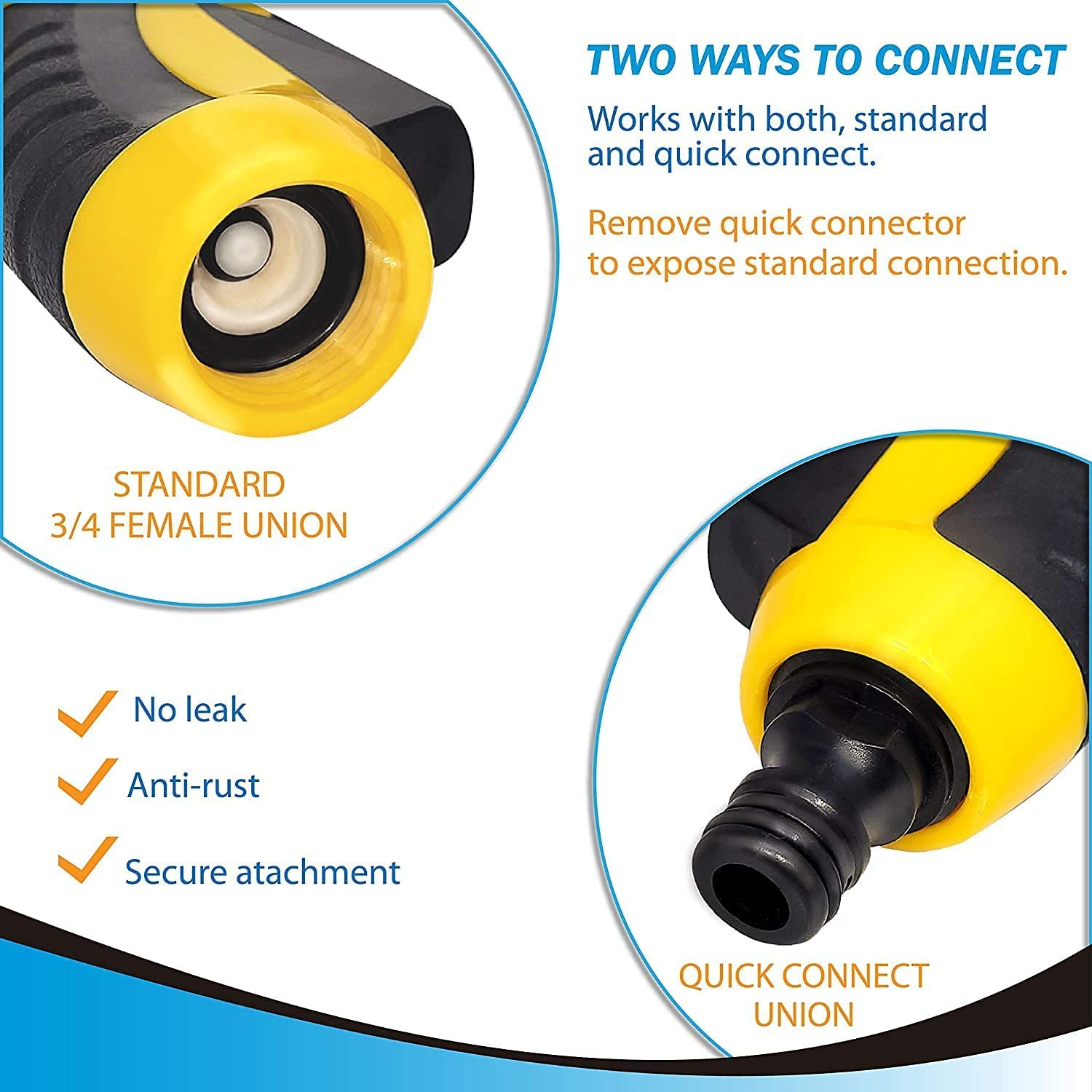 Foam Spray Nozzle for Garden Hose, High Pressure 8 Watering Pattern Foam Blaster - Car Water Gun Cleaning Tool for Watering Plants, Lawn, Patio, Car Wash, Cleaning, Showering Pet image number 6