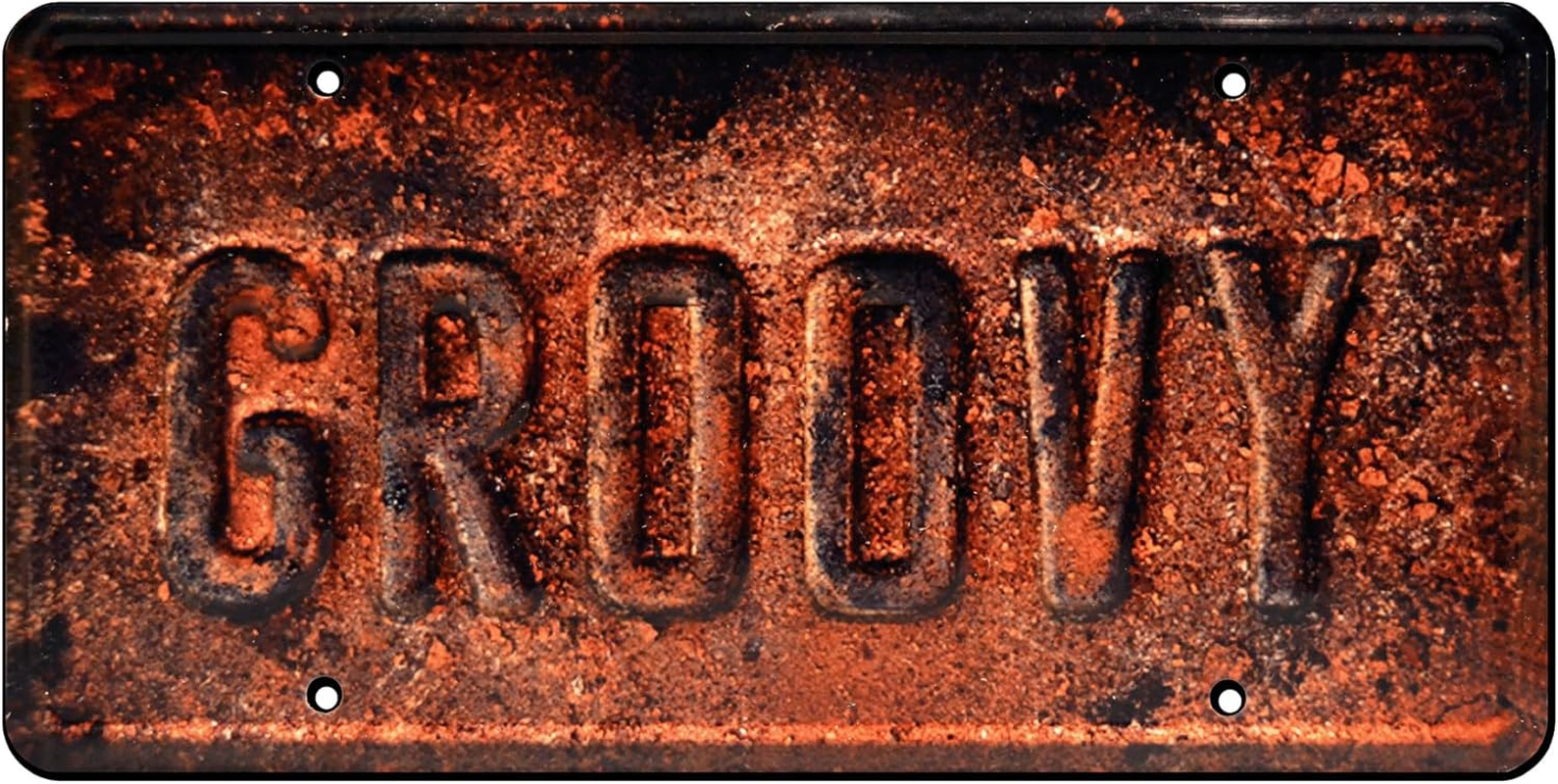 Celebrity Machines Ash Vs Evil Dead | Ash William'S Oldsmobile | Groovy | Metal Stamped Vanity Prop License Plate image number 3