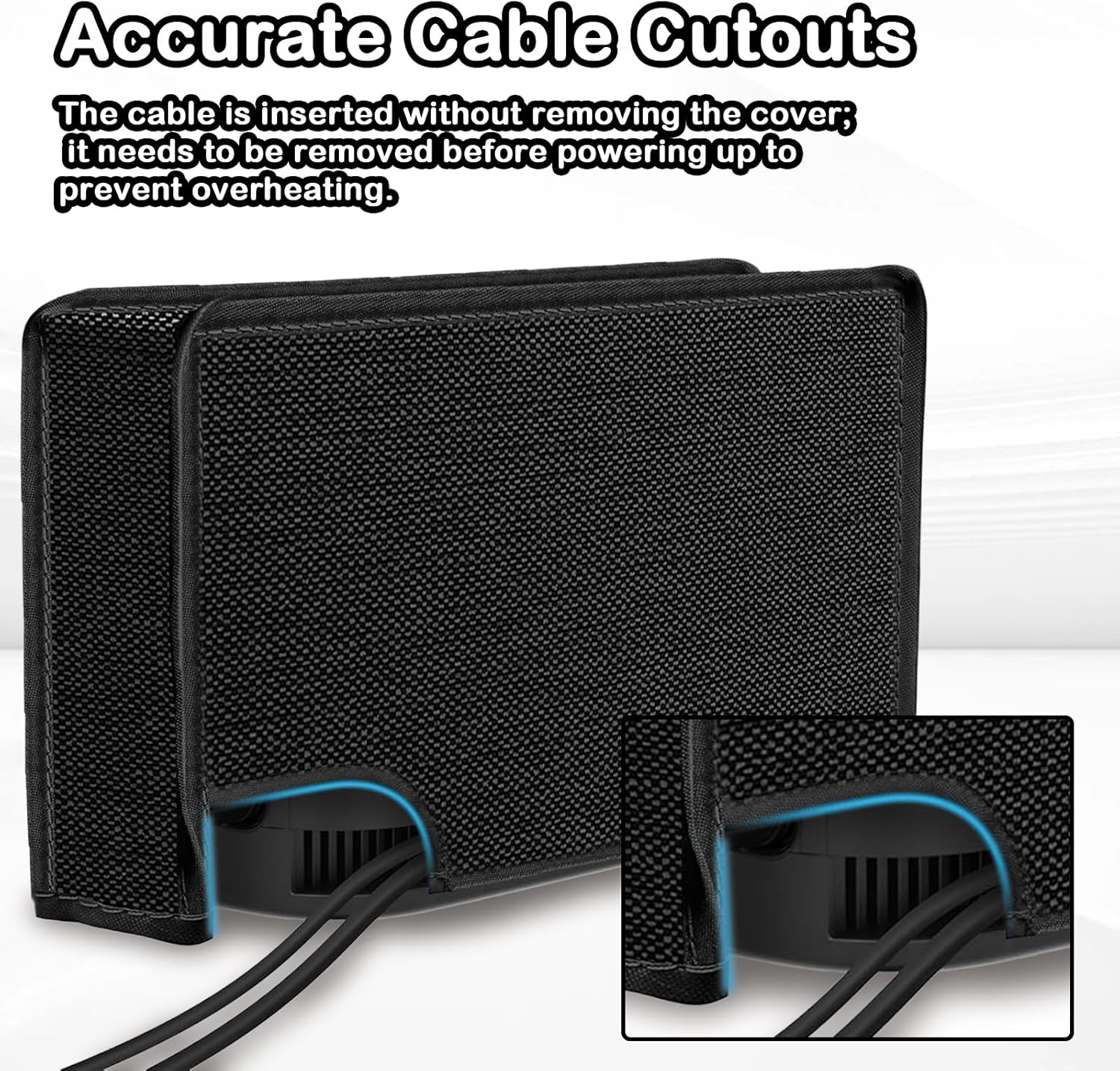 Dust Cover for Nintendo Switch 2, Anti-Scratch Waterproof Protector - Custom Designed Dust Guard for Nintendo Switch 2 Console & Charging Dock, Precision Cut with Easy Cable Port Access (Black) image number 6