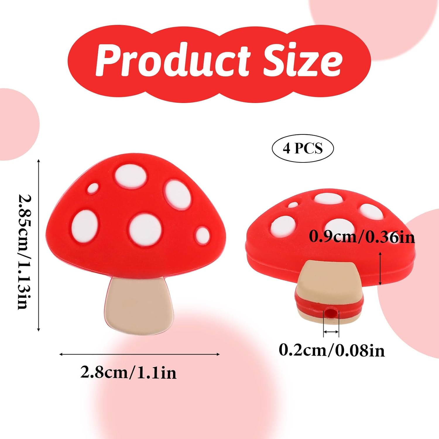 4Pcs Mushroom Stitch Stoppers Knitting Needle Point Protectors Cute Silicone Knitting Needles Cap Knit Needle Tip Hugger Needle Minder Sewing Gadgets for Beginners Knitting Craft DIY Quilting Art image number 1