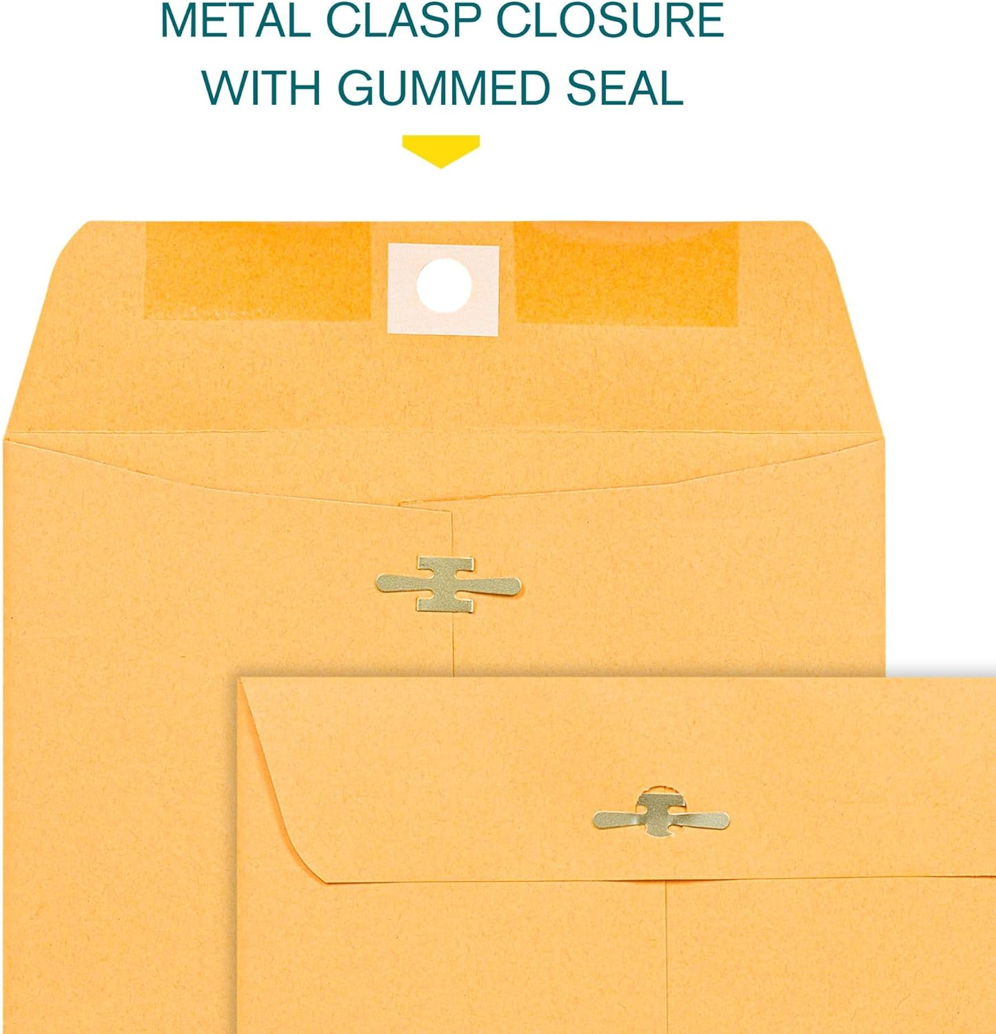 6X9 Clasp Envelopes &ndash; Brown Kraft Catalog Envelopes with Clasp Closure & Gummed Seal &ndash; 28Lb Heavyweight Paper Mailing Envelopes for Home, Office, Business, Legal or School &ndash; 100 Box (6X9) image number 6